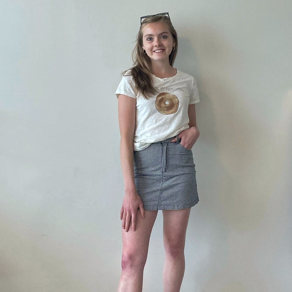 Brandy Melville | Black and White Checkered Mini Skirt | Size 0